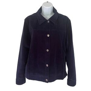 L.L. Bean Women's Dark Navy Button-Up Jacket